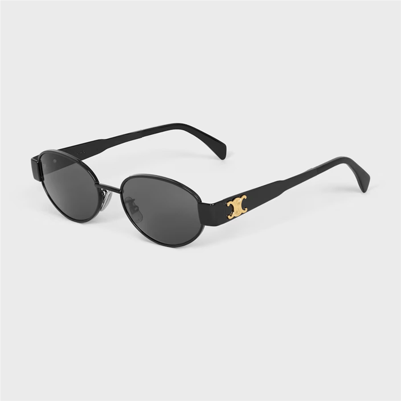 Celine Triomphe Metal 01 CL 40235U Siyah / Füme güneş gözlüğü