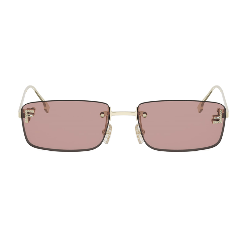 Fendi First Crystal FE 4172US Pembe / Gold güneş gözlüğü - yan görünüm