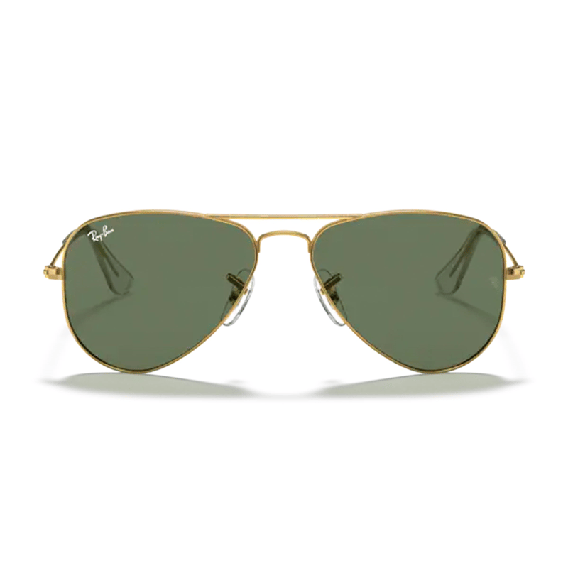 Ray-Ban Kids Aviator RJ 9506S — Altın / Yeşil çocuk güneş gözlüğü - yan görünüm