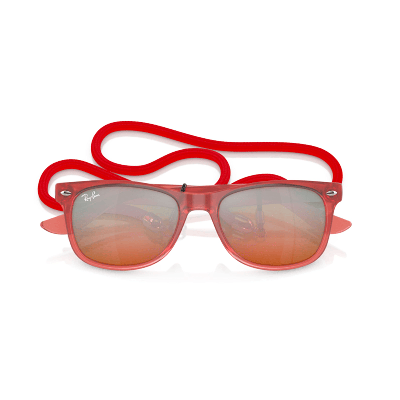 Ray-Ban Kids New Wayfarer RJ 9052S — Kırmızı / Bordo Degrade çocuk güneş gözlüğü - yan görünüm