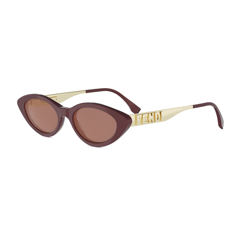 Fendi Fendigraphy FE 40202I Bordo Cat Eye kadın güneş gözlüğü