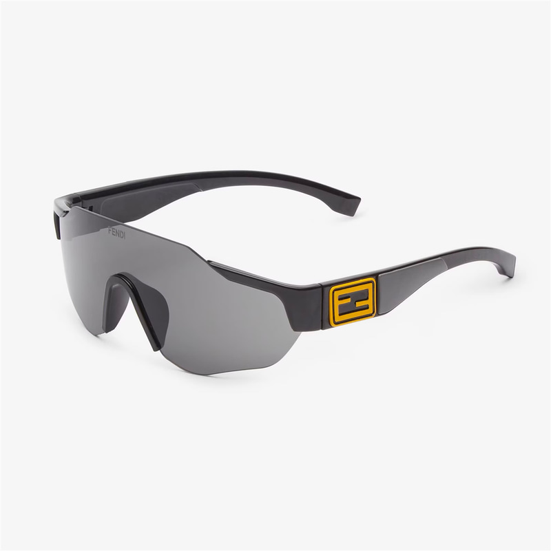 Fendi Sport Baguette FE 40088U-Y 01A siyah maske erkek güneş gözlüğü