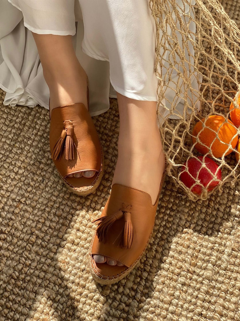 Gigi Model Espadril Terlik Taba