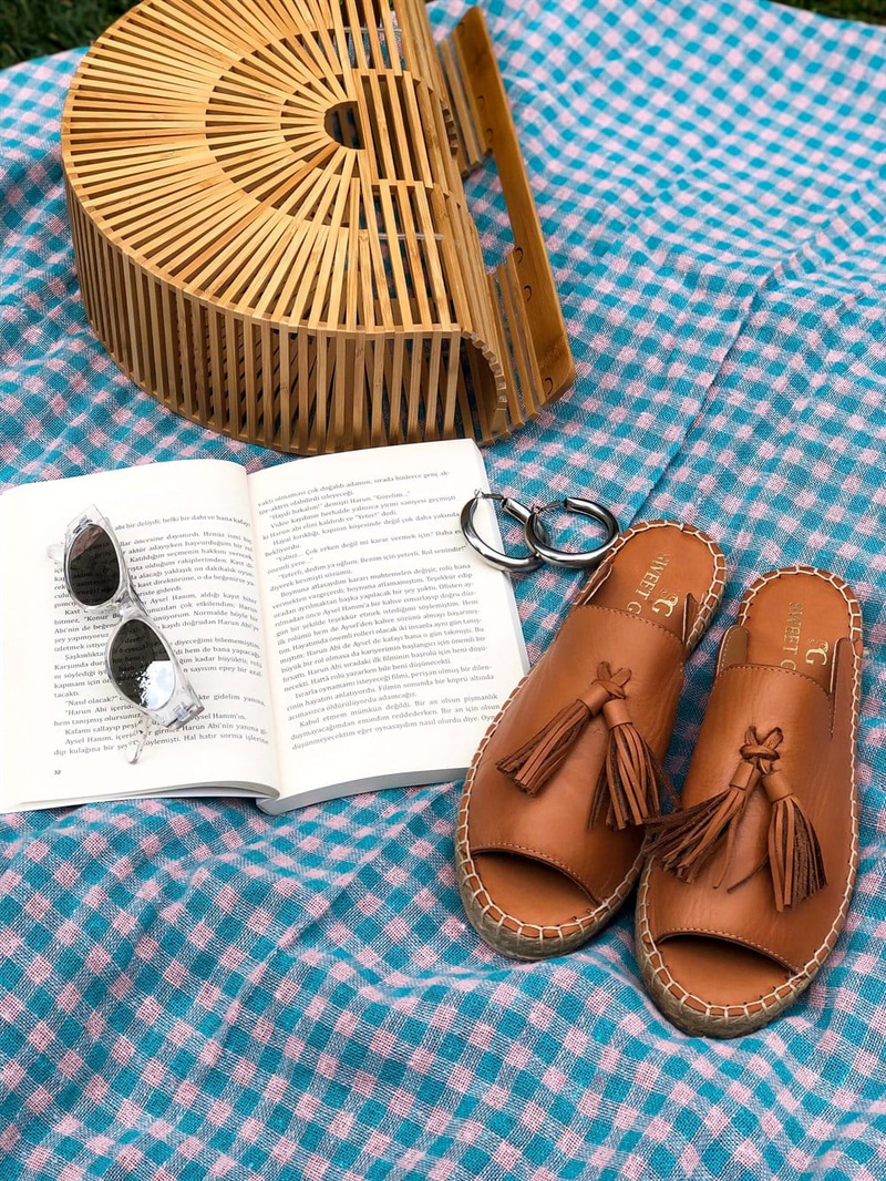 Gigi Model Espadril Terlik Taba