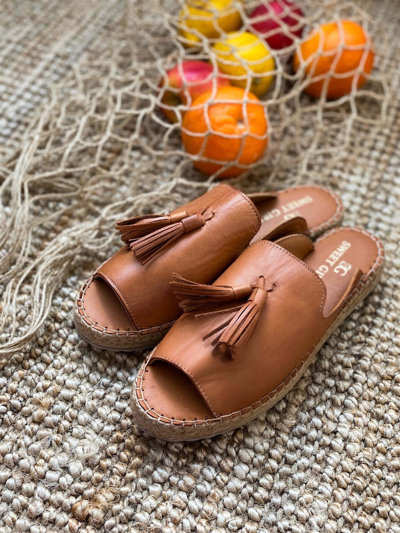 Gigi Model Espadril Terlik Taba