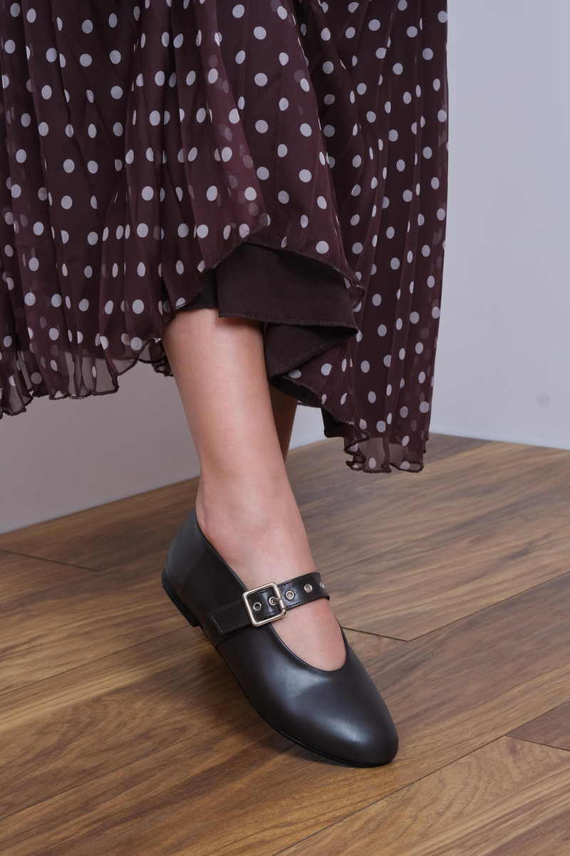Lilya Model Kemerli Babet Acı Kahve