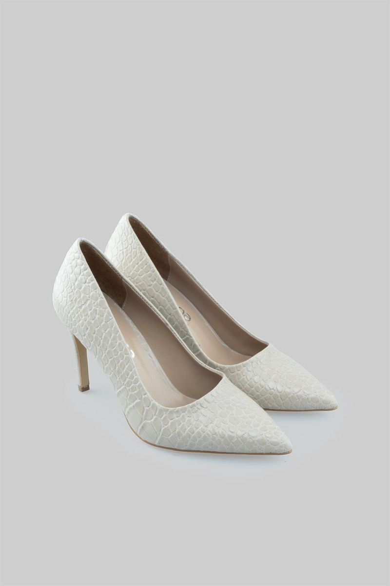 Venüs Model Özel Seri Klasik Stiletto Bej Croco