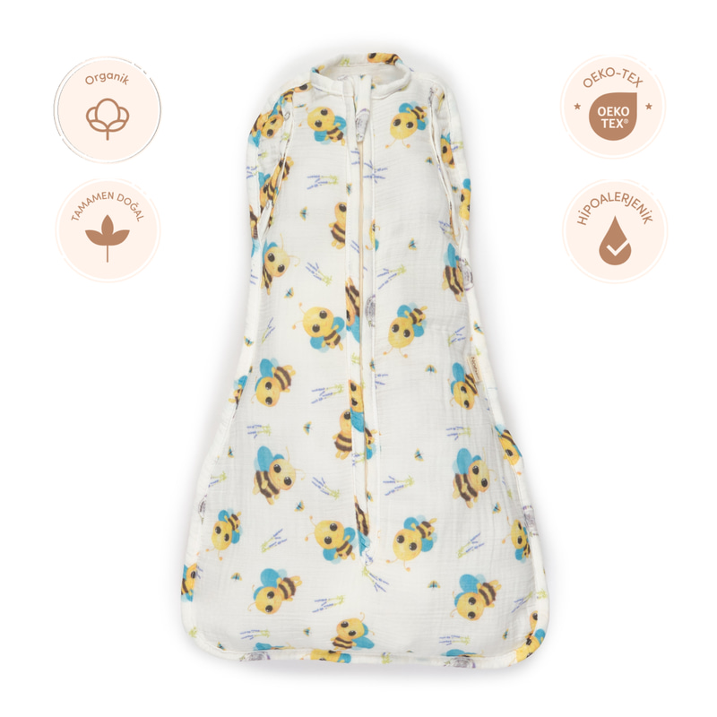 Müslin Kundak Uyku Tulumu Bees 