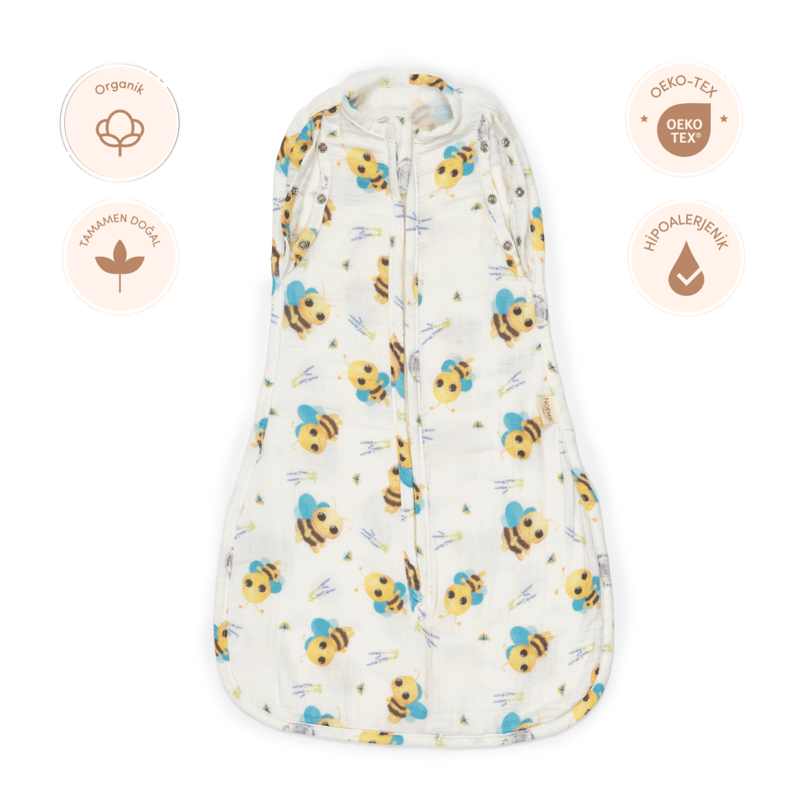Müslin Kundak Uyku Tulumu Bees 
