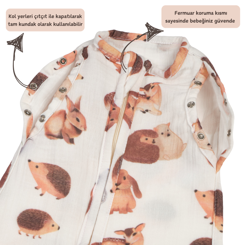 Müslin Kundak Uyku Tulumu Forest 