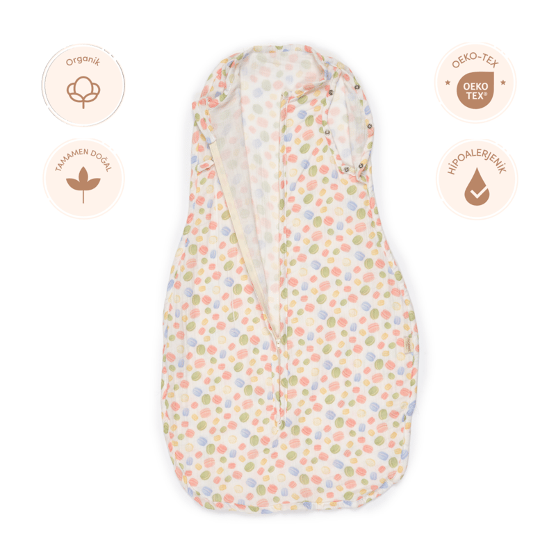 Müslin Kundak Uyku Tulumu Macarons 