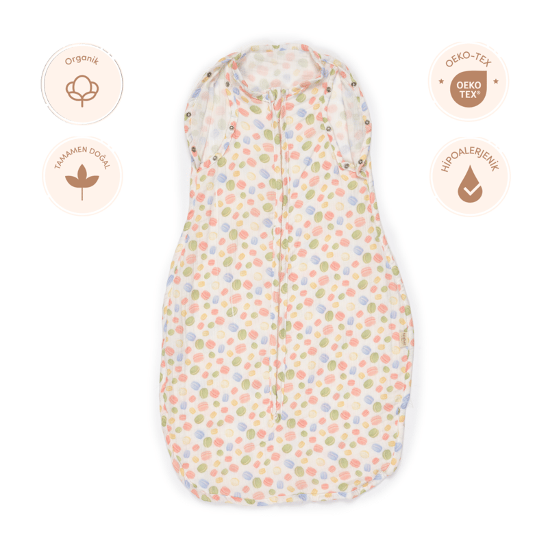 Müslin Kundak Uyku Tulumu Macarons 
