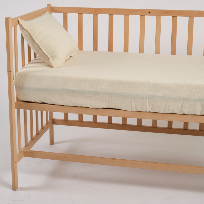 Müslin Lastikli Bebek Çarşafı Beige