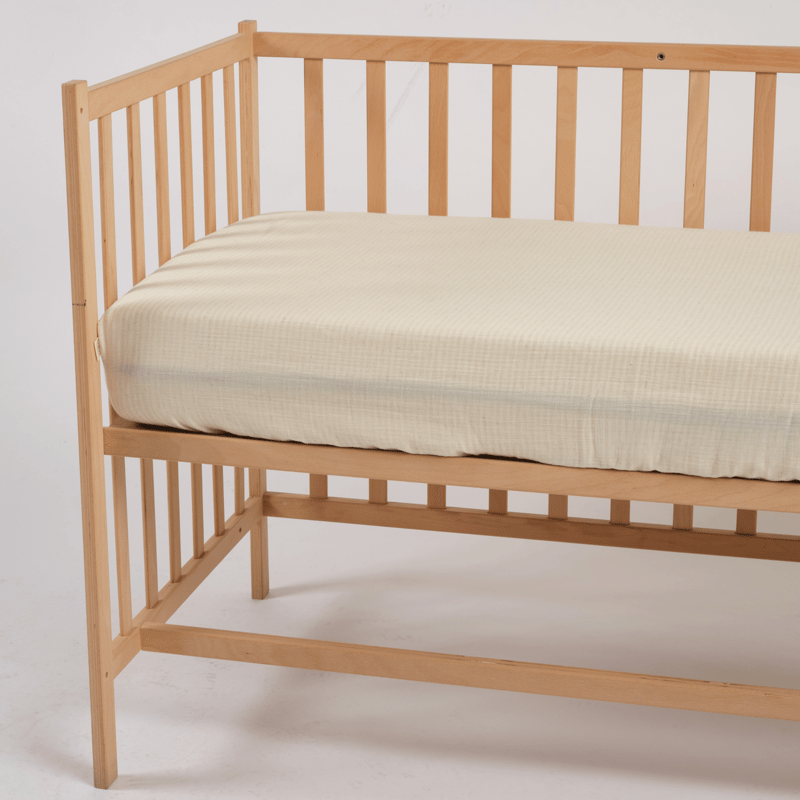 Müslin Lastikli Bebek Çarşafı Beige