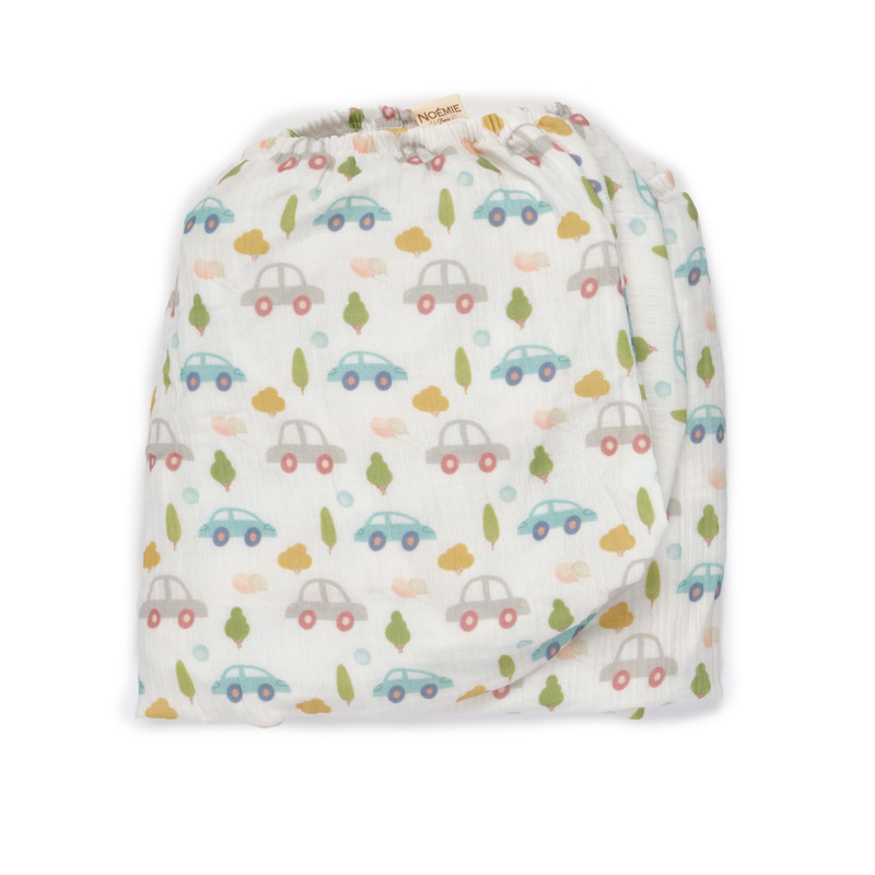 Müslin Lastikli Bebek Çarşafı Cars