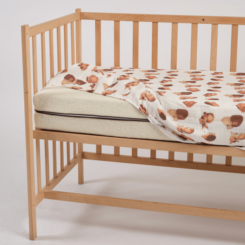 Müslin Lastikli Bebek Çarşafı Forest