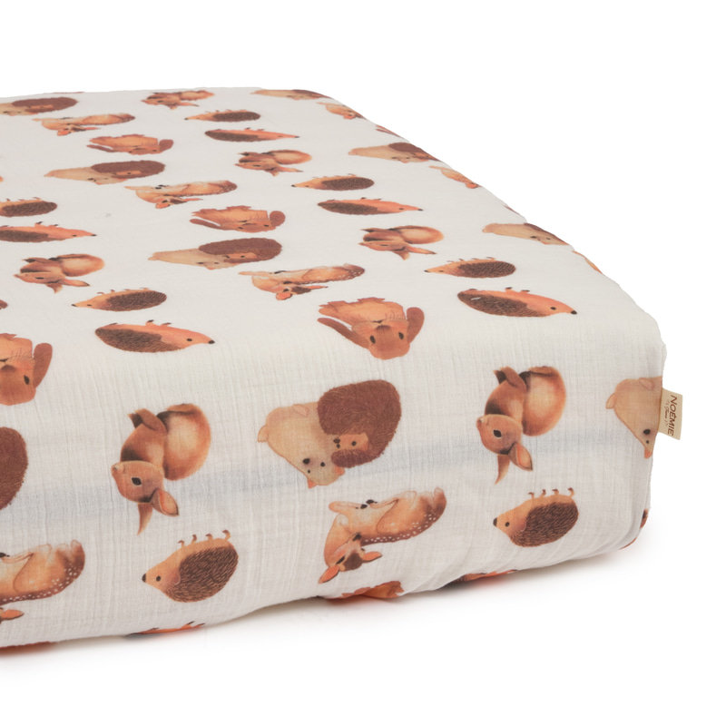 Müslin Lastikli Bebek Çarşafı Forest