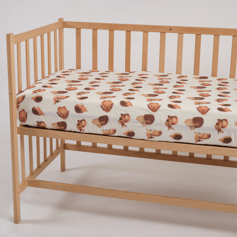 Müslin Lastikli Bebek Çarşafı Forest