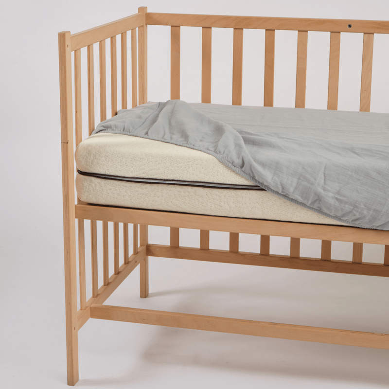 Müslin Lastikli Bebek Çarşafı Grey