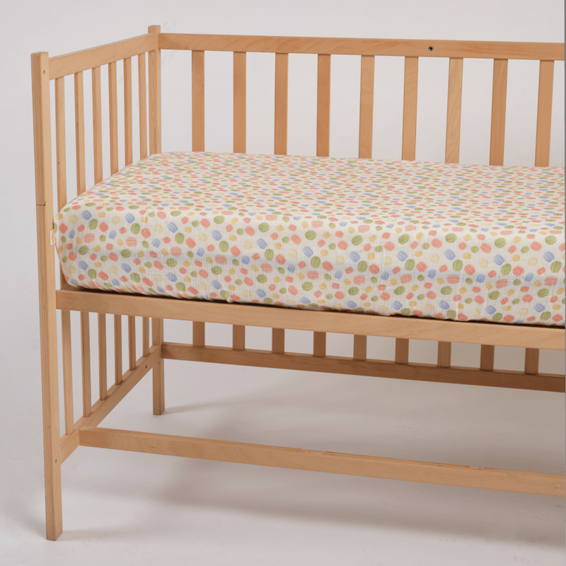 Müslin Lastikli Bebek Çarşafı Macarons