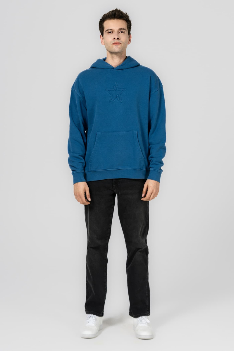 HAVELSAN KABARTMA AMBLEMLİ MAVİ KAPÜŞONLU SWEATSHIRT