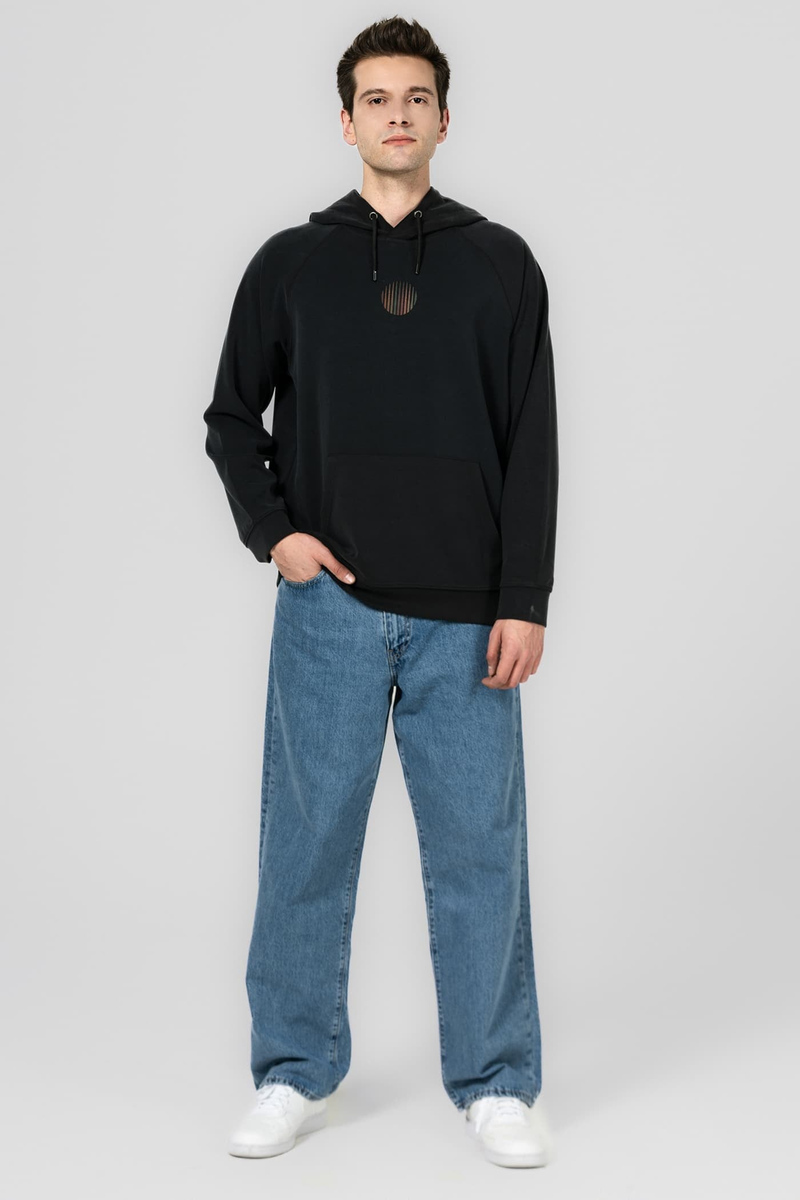 ROKETSAN RENKLİ AMBLEMLİ KAPÜŞONLU ANTRASİT SWEATSHIRT