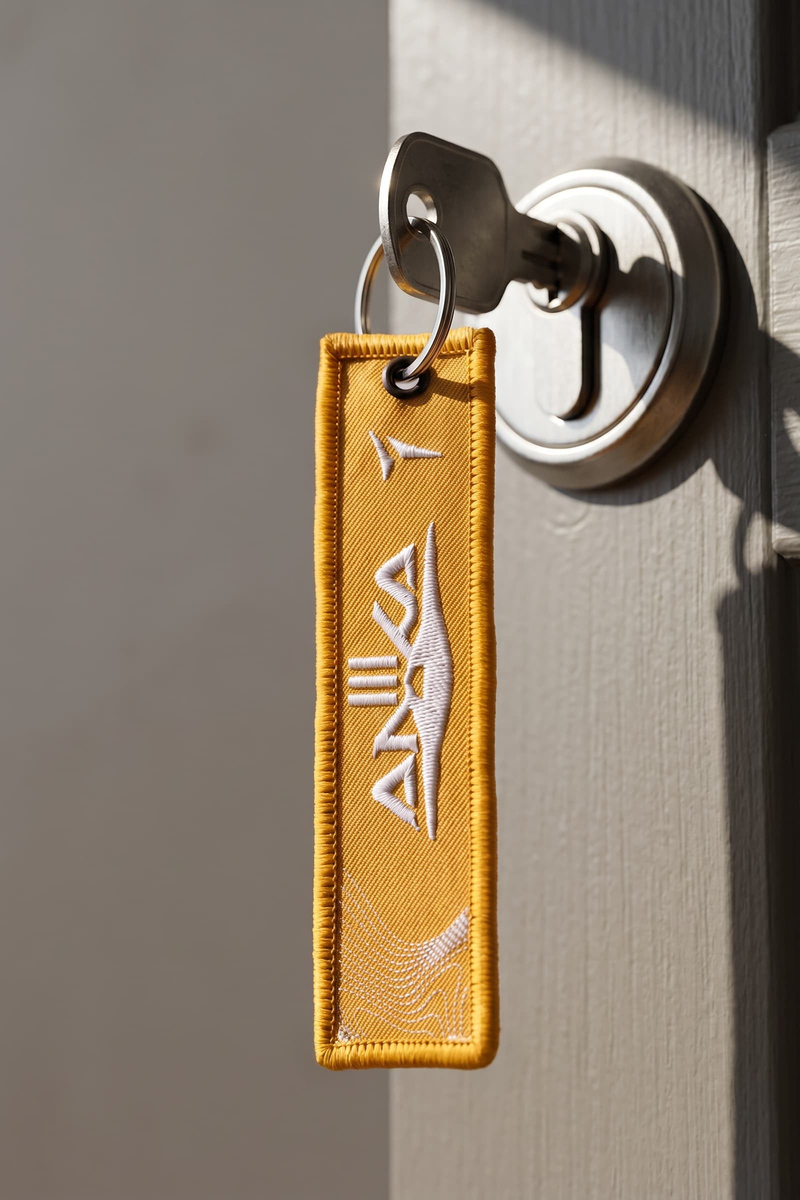 TUSAŞ ANKA-3 LOGO NAKIŞLI SARI ANAHTARLIK
