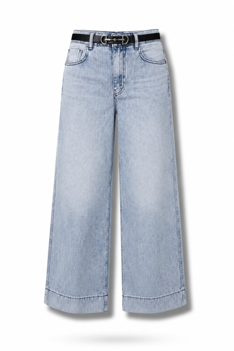 Açık Mavi Geniş Paça Jean 26804