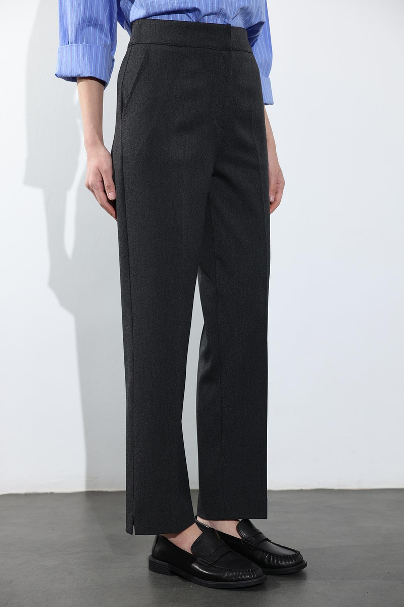 Antrasit Beli Lastikli Cigarette Pantolon 00191