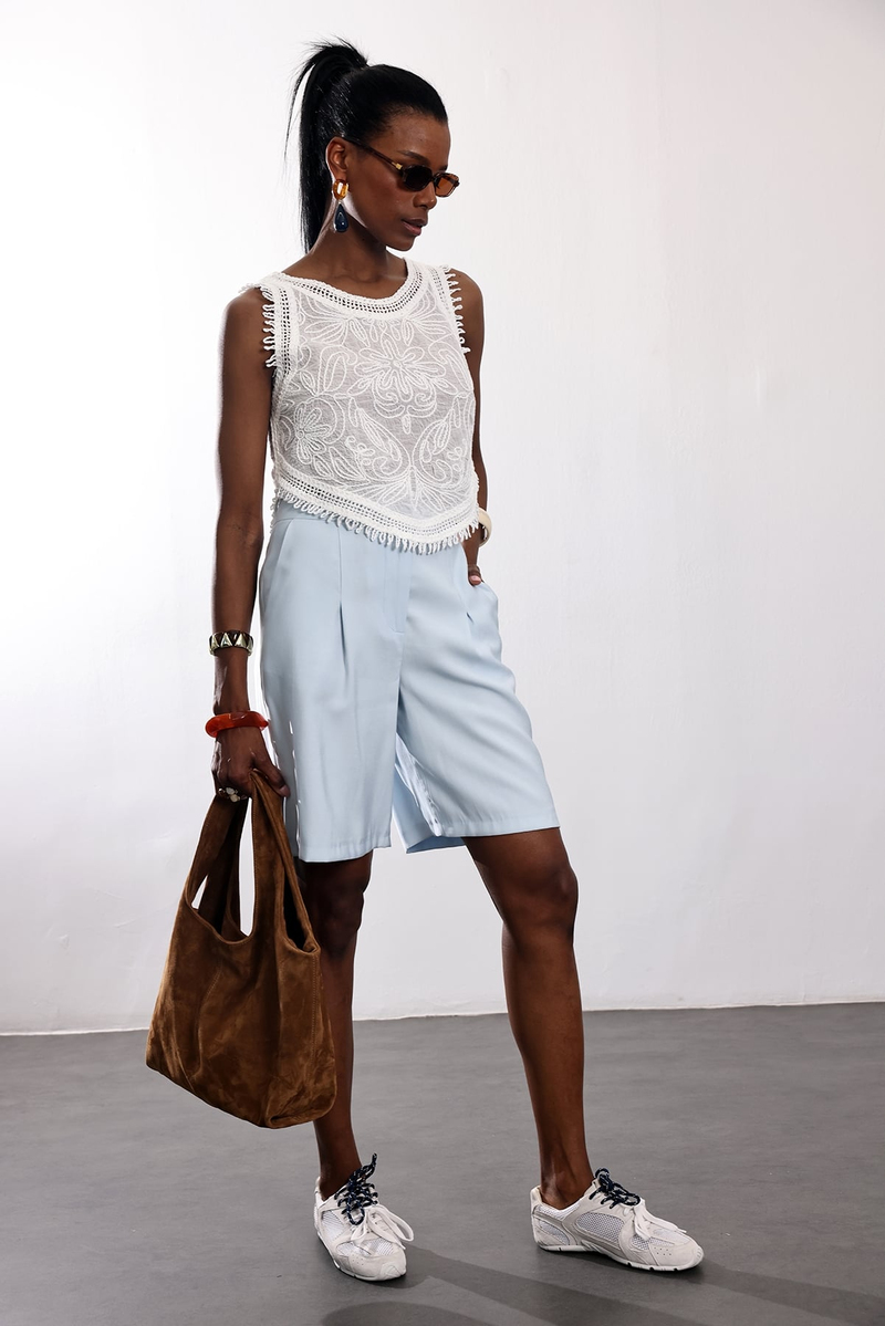 Bebe Mavi Bermuda Şort 010876