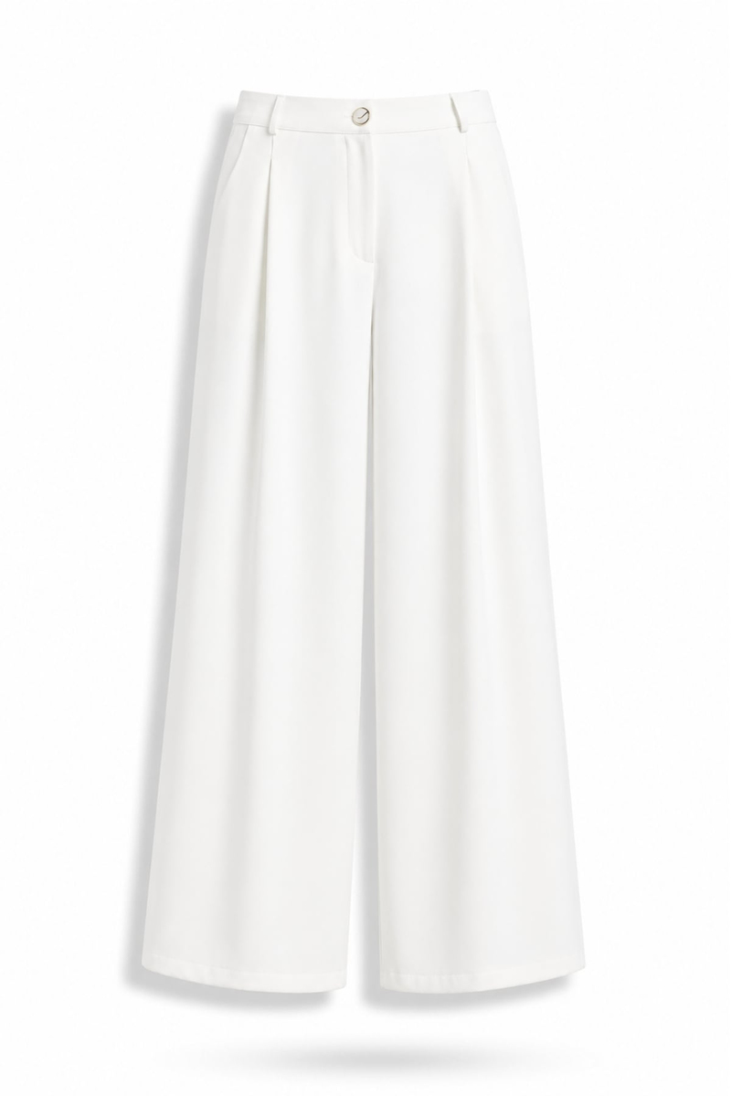 Beyaz Onyx Krep Pantolon 