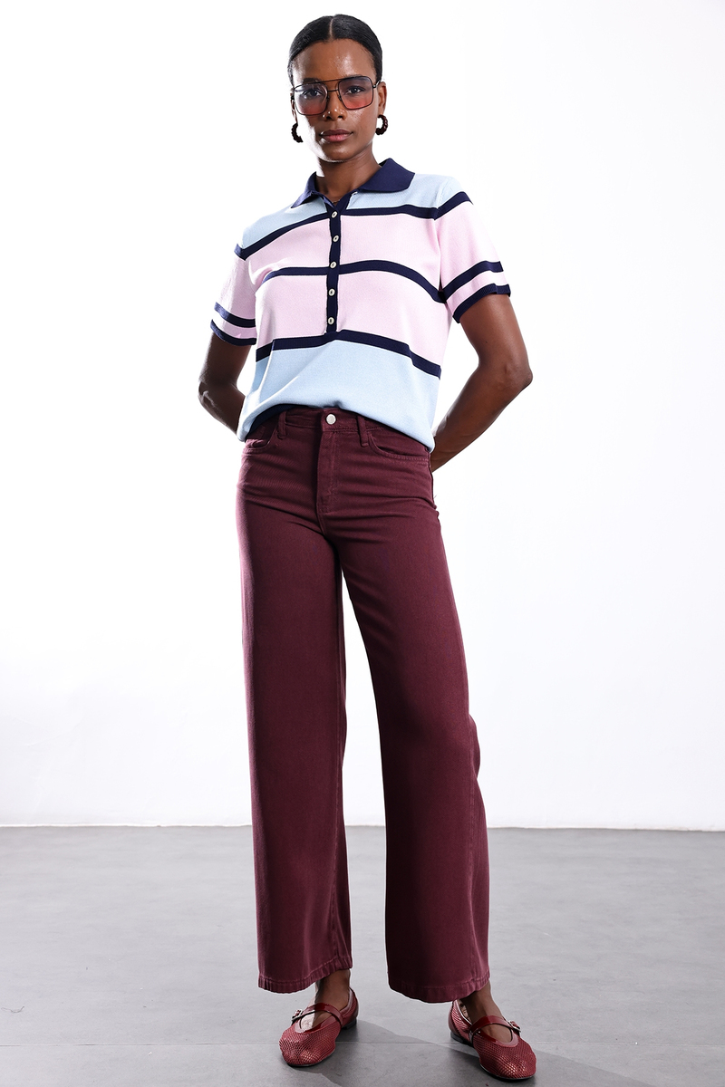 Bordo Düz Kesim Tensel Jean 031744
