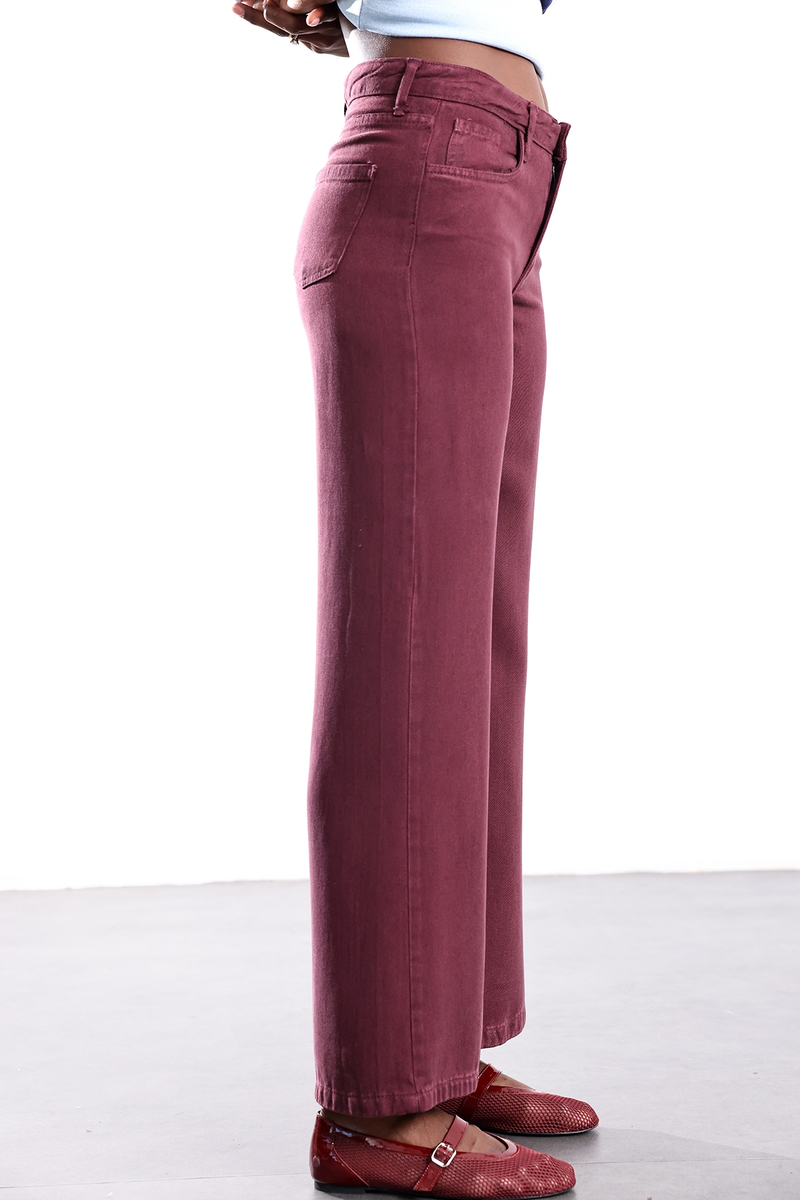 Bordo Düz Kesim Tensel Jean 031744