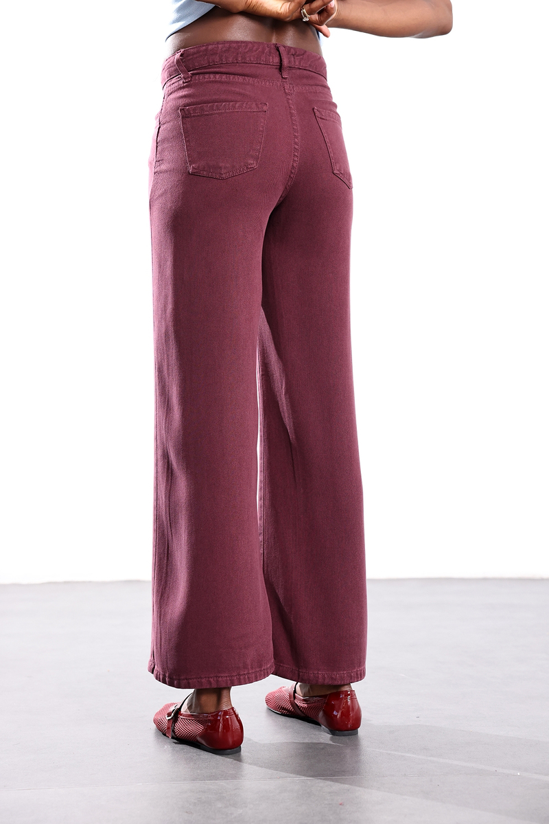 Bordo Düz Kesim Tensel Jean 031744