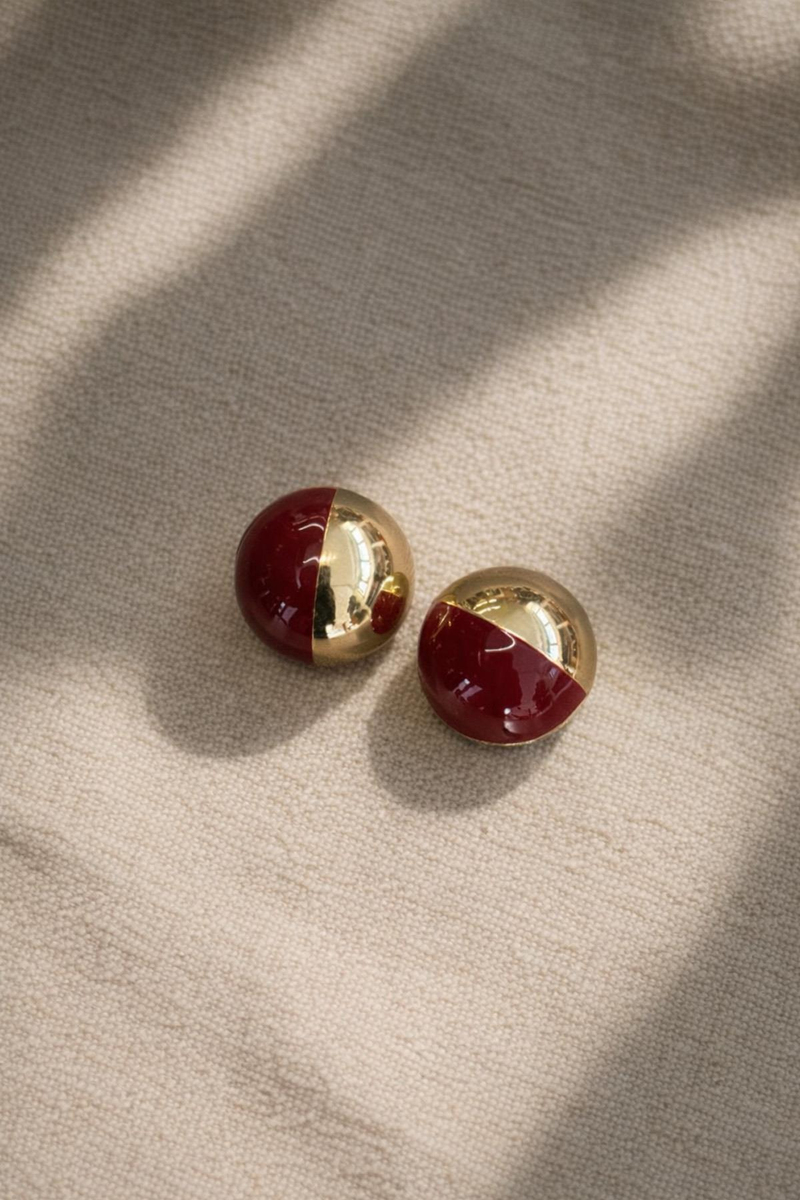 Bordo Gold Küpe 