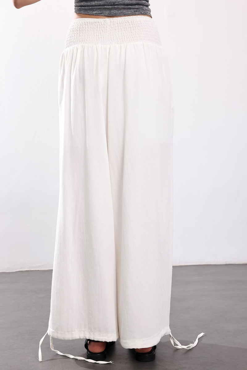 Ekru Beli Gipeli Şalvar Pantolon 261045