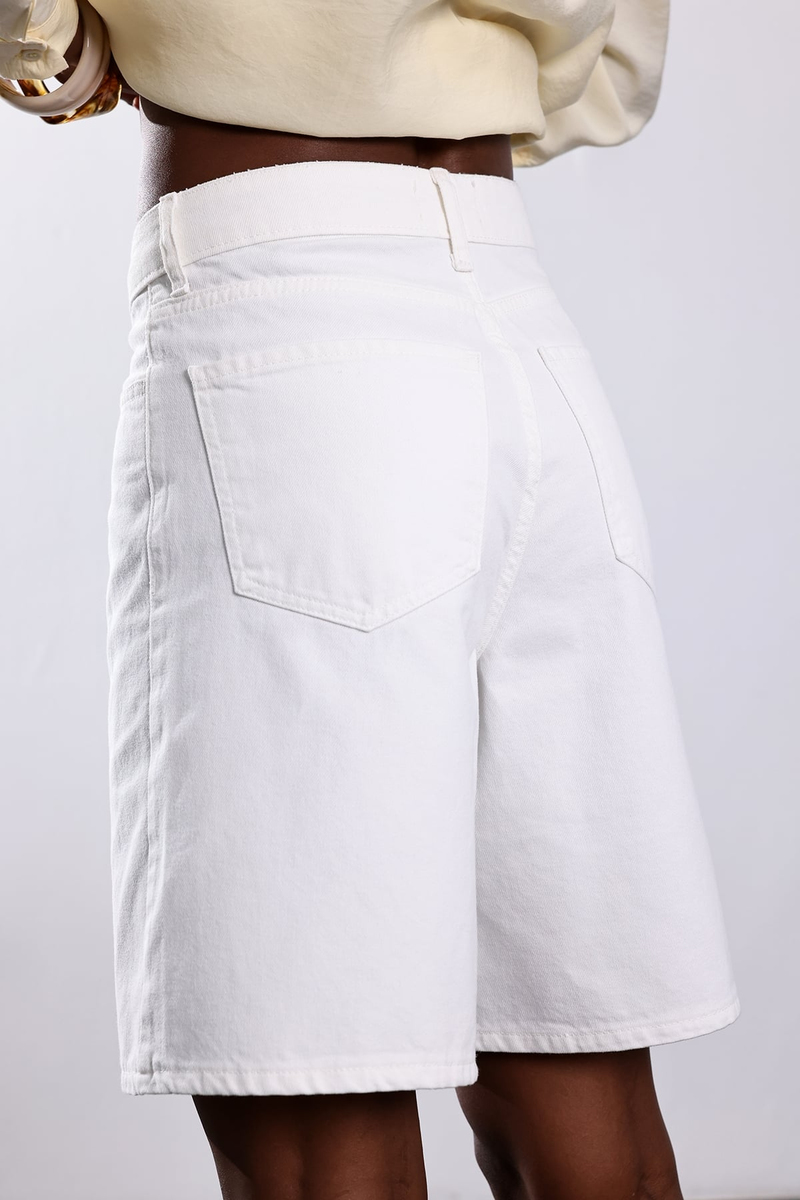 Ekru Canvas Luxe Şort 