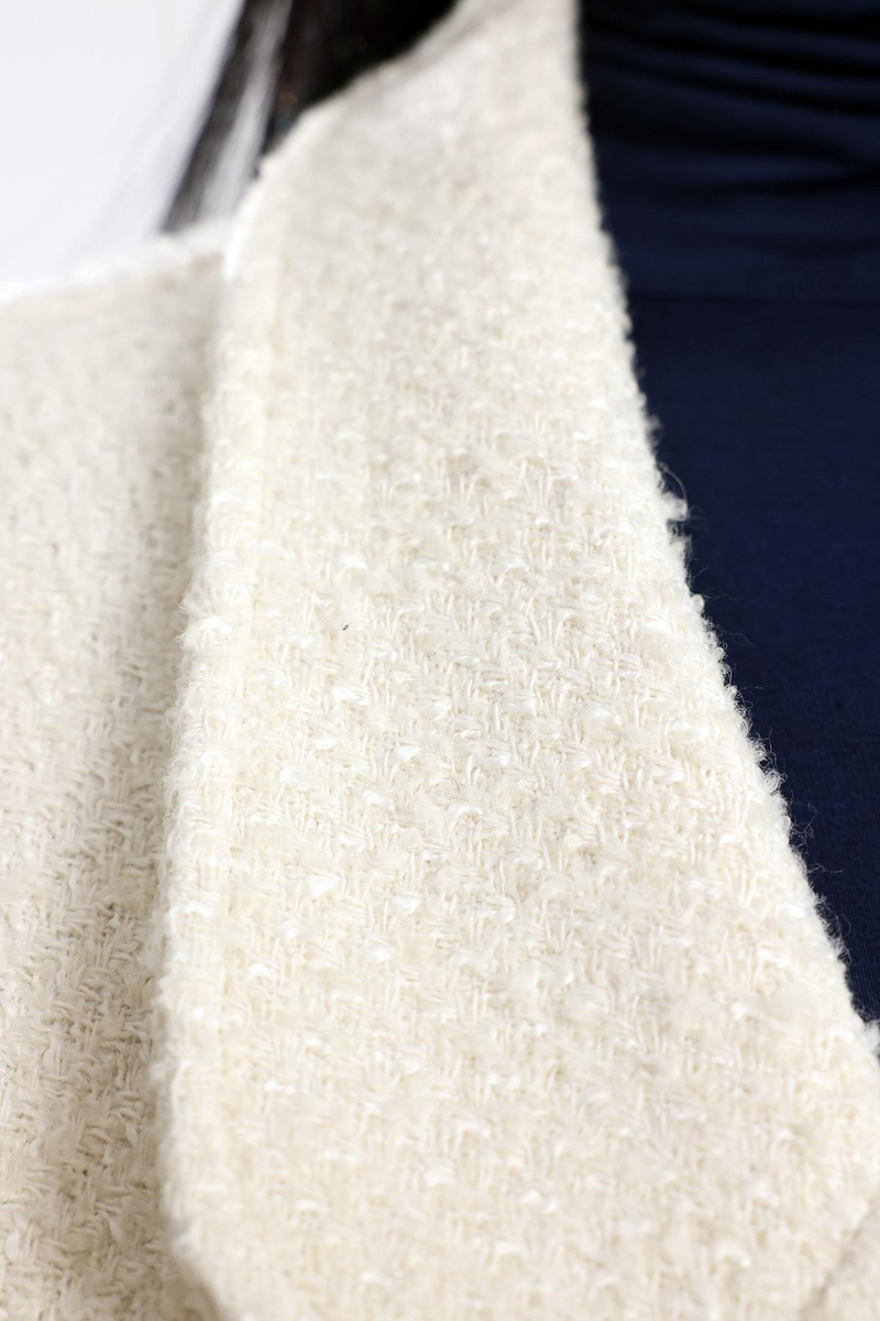 Ekru Yün Karışımlı Tüvit Ceket 03016