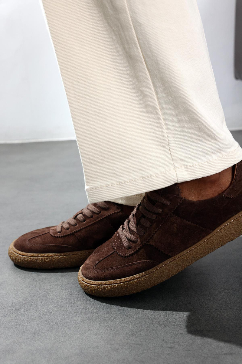 Kahverengi Süet Sneaker 25412