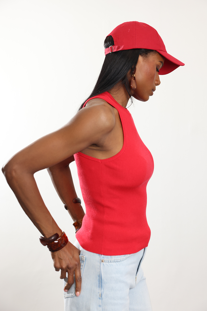 Kırmızı Bisiklet Yaka Fitilli Atlet 0001