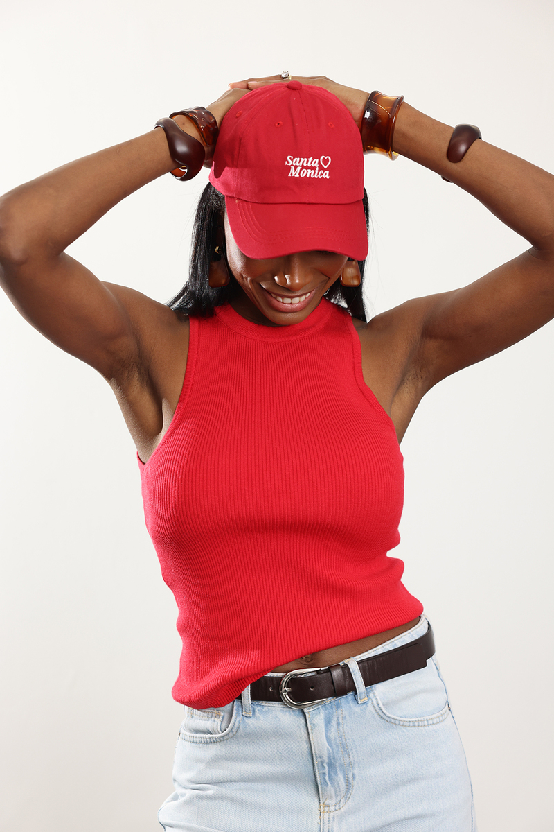 Kırmızı Bisiklet Yaka Fitilli Atlet 0001