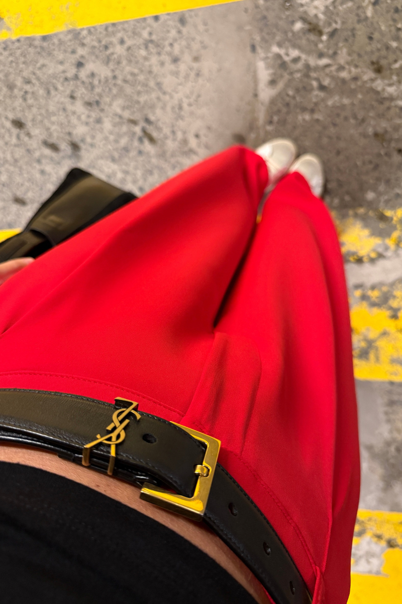 Kırmızı Onyx Krep Pantolon 