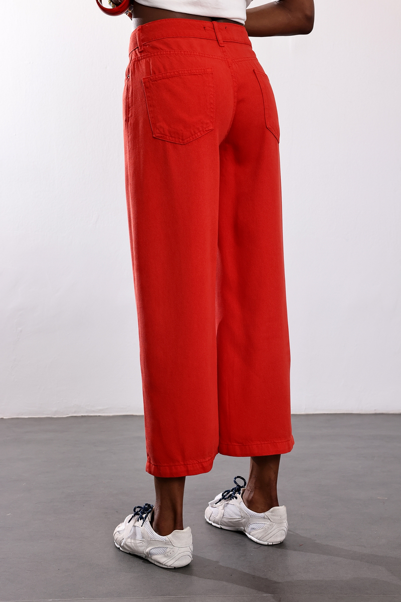 Kırmızı Tensel Jean 01026