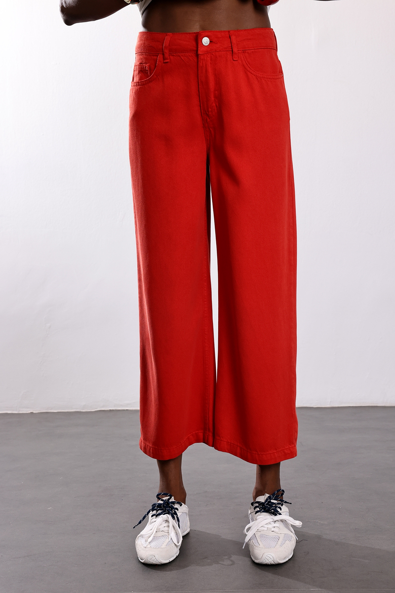 Kırmızı Tensel Jean 01026