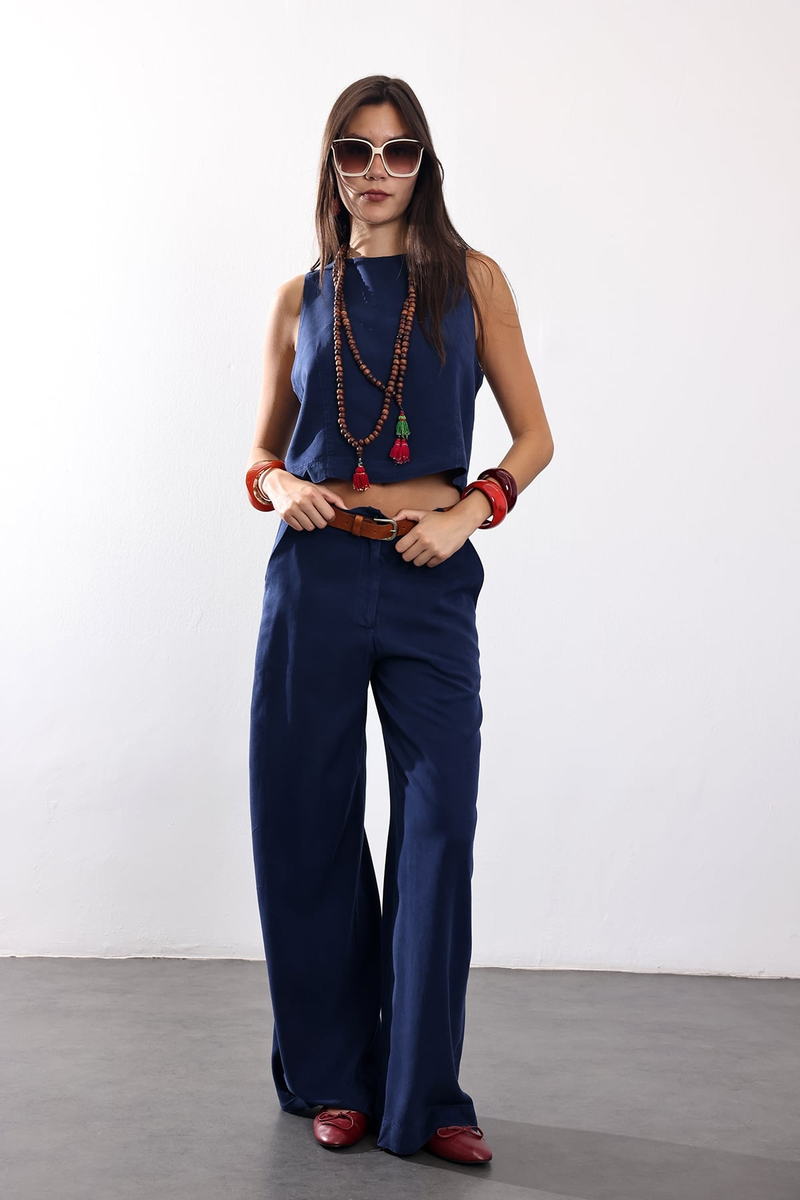 Lacivert Bluz Pantolon Takım 0010