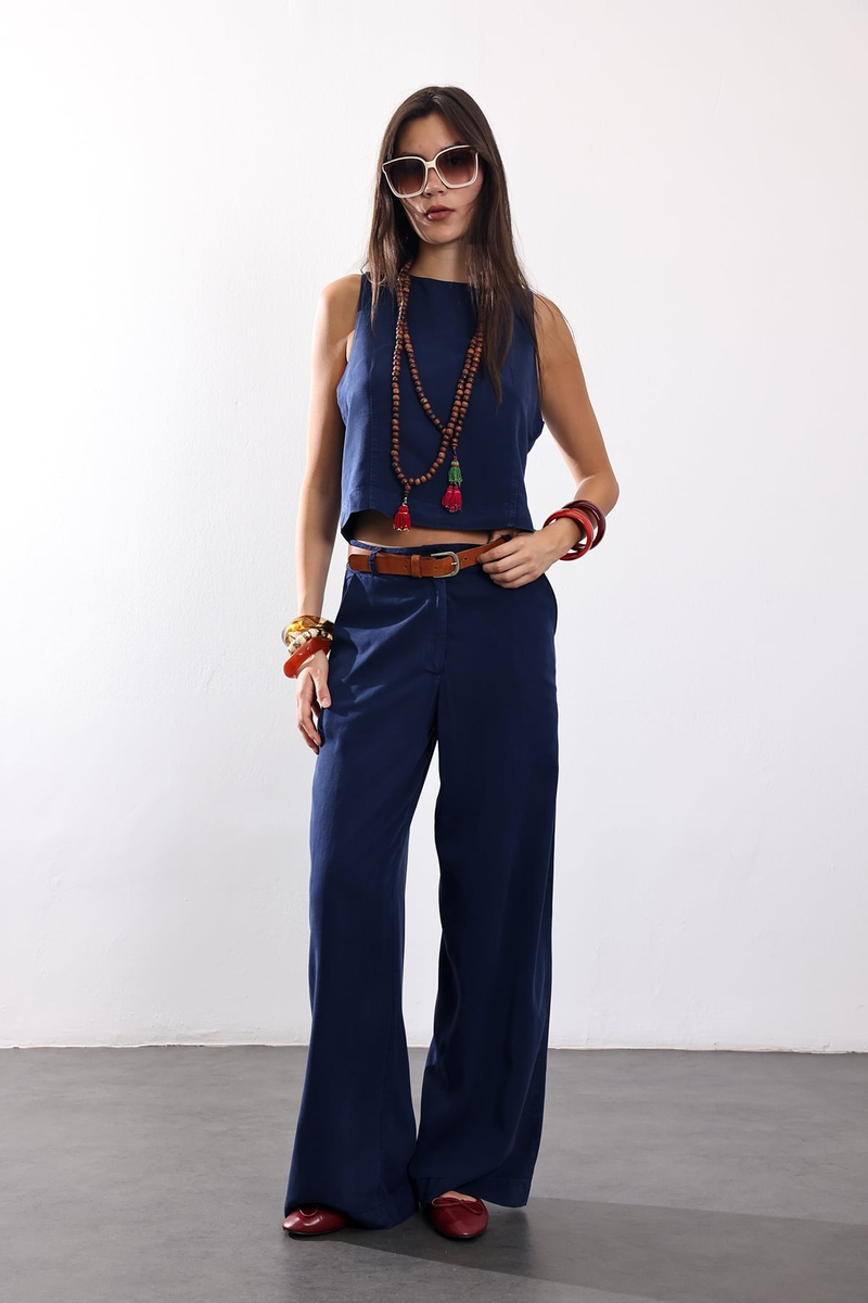 Lacivert Bluz Pantolon Takım 0010