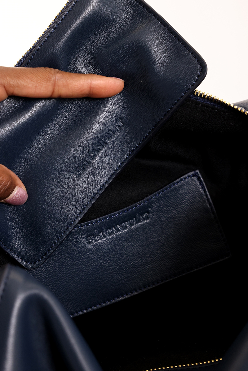 Lacivert Cannes Clutch Çanta 8001