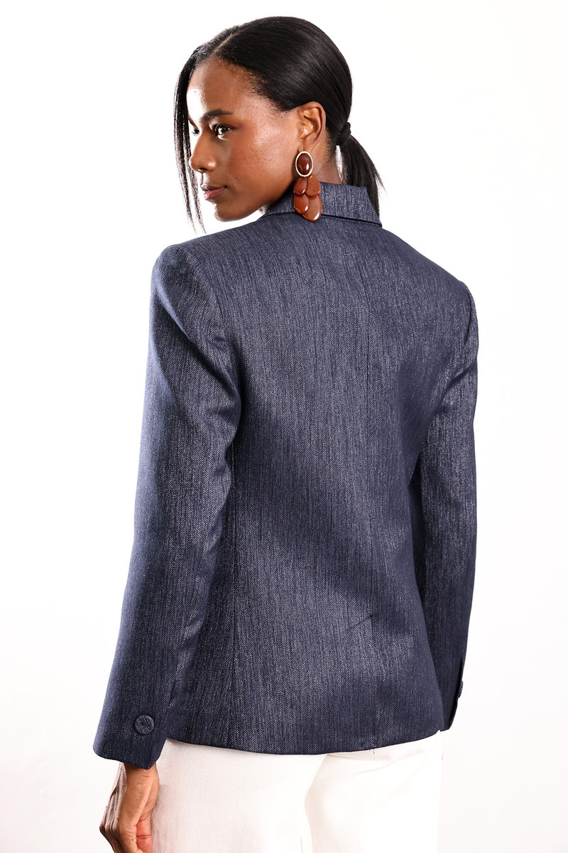 Lacivert Cepli Blazer Ceket 5505