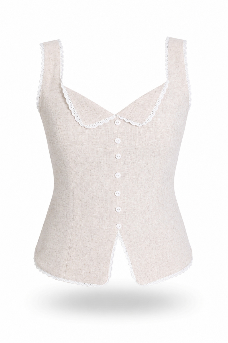 Naturel Lilya Linen Dantelli Büstiyer 