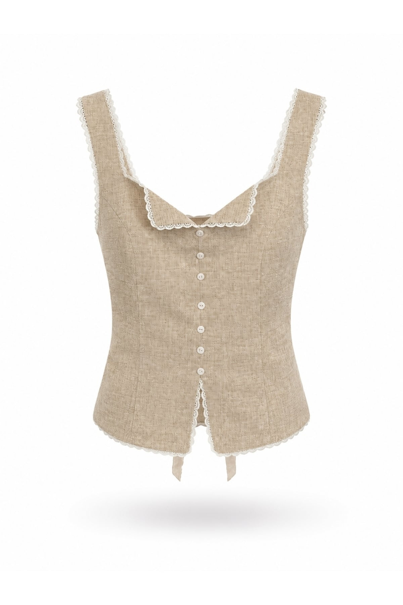Naturel Lilya Linen Dantelli Büstiyer 